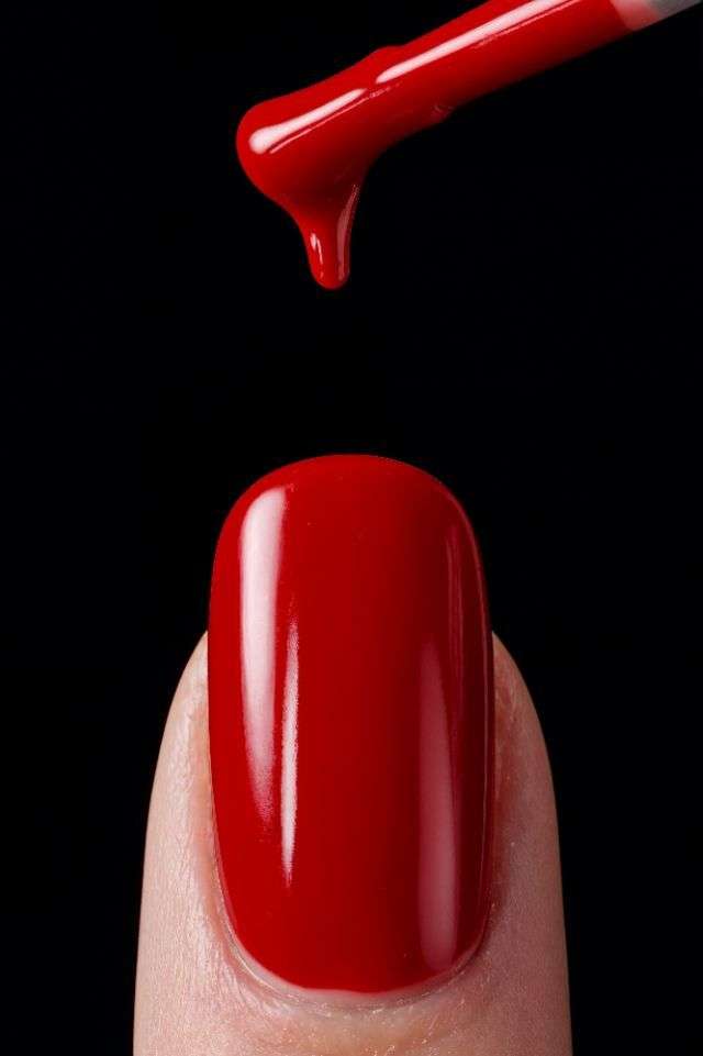red nail polish